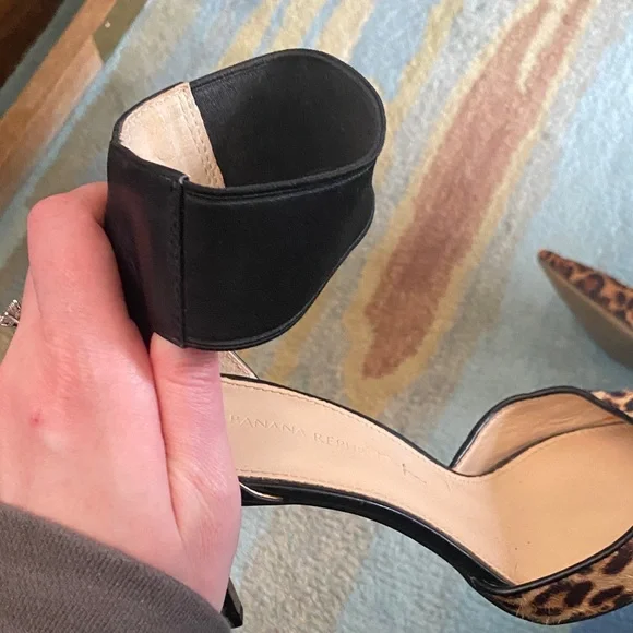 Banana Republic Animal Print and Black Heels - Picture 5 of 6